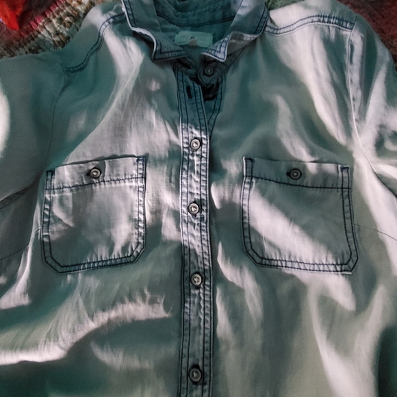 Lou & Grey Jean Jumpsuit EUC - Picture 11 of 12